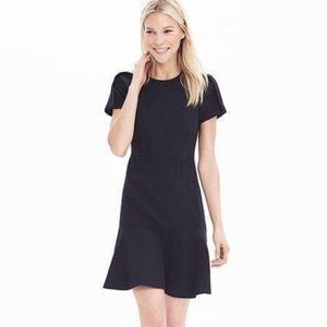 Banana Republic Navy Blue Flare Dress